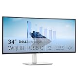 DELL 34 Plus USB-C Monitor - S3425DW, WQHD (3440x1440), 21:9 Curvo, 120Hz, VA, 1ms, AMD FreeSync Premium, HDR10, Ajuste de Altura, Altavoces Integrados, 2 USB-C, 2 HDMI, 2 USB, 3 Años de Garantía