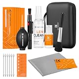 K&F CONCEPT 25 en 1 Kit de Limpieza Cámara para APS-C Frame, 16mm | 6x Bastoncillos Sensor, 60ml+20ml Limpiador, Soplador de Aire, Bolígrafo, Paños y Bolsa, MK03