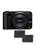 Canon EOS R50 V + RF-S 14-30mm F4-6.3 IS STM PZ + 2X Baterías (Kit de Batería Adicional)- Cámara para Vlogging Compatible con Objetivos Canon RF | Ideal Vlogs y Viajes | Conexión Bluetooth