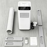 DAEFAG Aire Acondicionado Portátil Silencioso, Enfría hasta 220 Sq ft, Ventilador y Deshumidificador, Pantalla LED, Mando a Distancia, Temporizador 15H, Kit de Ventana