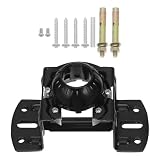 KONTONTY Soporte para Ventilador de Techo Inclinable de Metal con Gancho de Montaje de 27 Mm, Kit de Instalación con Accesorios para Porche y Sala, Soporte Ajustable para Ventiladores
