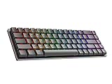 Ranked G65 Guardian 65% | Estructura de Aluminio | Teclado Mecánico Low Profile Hotswap | 68 Teclas RGB LED Multicolor para PC/Mac Gamer| QWERTY EE. UU. (Negro, Gateron Low Profile Brown)