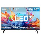Metz TV 40 Pulgadas Smart TV, Televisor 40” QLED, HDR10, Dolby Audio, Chromecast Integrado, WiFi, Bluetooth 5.1, HDMI 2.1, DVB-T2/S2/C, Ci+, 40MQH7000Y (Modelo 2026)