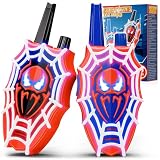 Mirthigig Walkie Talkies Niños, Web con Luces Rojas/Azules y Ojos Intermitentes, Juguetes Niños 3 4 5 6 7 8 10 Años Regalos Niño 3-12 Años Exterior Jardin Juegos Regalos Niños de 3-12 Años Cumpleaños
