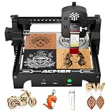 ACMER T1 6w MáQuina de Grabadora Laser, Mini Cortadora LáSer PortáTil, Laser Engraver de Alta PrecisióN de 0,01 Mm, áRea de Trabajo de 130 X 130 mm, Grabado LáSer para Madera, Cuero, Vidrio, Metal
