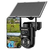 Xega 4G LTE Camara Vigilancia Doble Lente Solar con Tarjeta SIM Exterior