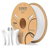 ELEGOO Filamento PLA 1.75 1KG Blanco | Precisión Dimensional +/- 0.02mm, Carrete de Filamento 3D, para Mayoría Impresoras 3D