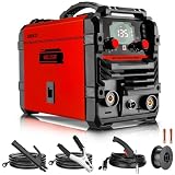 Soldador MIG 135A: DEKO 220V soldador por arco con inversor IGBT tres en uno con alambre con núcleo de flux, kit portátil, adecuado para usuarios domésticos y aficionados al bricolaje