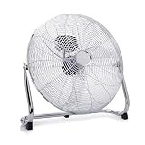 Tristar Ventilador de suelo, 45 cm, 100 W, Inclinable 130°, 3 Velocidades | Estructura metálica cromada, Pies antideslizantes, Asa integrada, Protección contra sobrecalentamiento, VE-5935