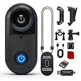 2.7K Mini Camara Deportiva,35g Magnético Camara corporal,Negro Grafito. | Tarjeta 32GB,10+ Accesorios,Colgante Magnético,Camara para Moto,Bicicleta,Ciclismo,POV, Vlogging,Viaje,Senderismo.