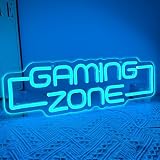 RuCvixkt Gaming Zone Letreros de Neón, Letreros de Neón para Jóvenes en la Zona de Juegos Decoración de la Sala de Juegos, Decoración de Paredes con Luces de Juego, Regalos para Niños