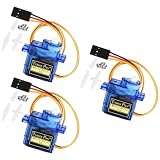 HOTUT Micro servomotor, 3 piezas 9G Micro Servo Motor，Mini servo para RC Robot, Robot Arm, Helicópteros RC, Modelos DeVehículos Automóviles