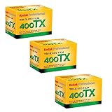Kodak Tri-X 400TX - Película Profesional en Blanco y Negro ISO 400, 35 mm, 24 exposiciones (Paquete de 3)