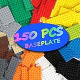 HUIZDQ 150 Piezas Placa Base Clásica para Construcción, 12 Tamaños de Placas Base Pequeñas, Compatibles con Todas las Principales Marcas de Bloques de Construcción, 12 Colores