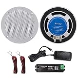 Herdio - Juego de Altavoces de Techo, Compatible con Bluetooth, Impermeable, baño, Cocina, Exterior