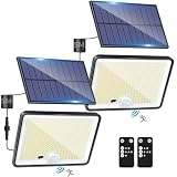 LOTMOS 2 Paquete 342LED Luz Solar Exterior Jardin Mando a Distancia