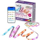 WiZ - Tira led inteligente 10m, RGBIC, incluye alimentador, hasta 16 millones de colores, conéctala vía WIFI, con tecnología SpaceSense, control via App o Voz y compatible con Alexa y Google Home