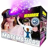 Heromask Gafas VR Niños 5-12 Años · Juego Matemáticas en Realidad Virtual | Cálculo mental y tablas de multiplicar jugando en VR. Compatible iPhone/Android. Regalo original niños y niñas