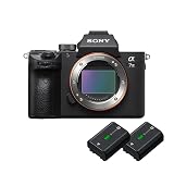 Sony Alpha 7 III cámara mirrorless (Full-Frame) de 24.2MP, 10 fps | Enfoque automático rápido de 0,02 s, estabilización óptica de imagen de 5 ejes, incluye 2 baterías