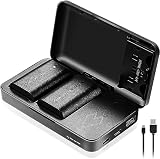 JYJZPB 2X LP-E6 LP-E6N Baterías de Repuesto 2300mAh y Cargador de Batería para Canon LP-E6, Compatibles con Canon EOS 5D Mark II, III, IV, 5DS, 5DS R, 60D, 6D Mark II, 7D, 7D Mark II, 70D, 80D, R5, R6