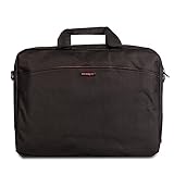 NGS MONRAY ENTERPRISE - Funda Portátil, Maletín Portátil de Nylon, Para Ordenador Portátil de 15.6', Resistente y Ligera, Asas y Bandolera Regulable, Compartimentos y Bolsillos, 40 x 32 x 4 cm, Negro