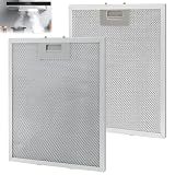 ZXBBTZ 2 PCS Filtros para Campana Extractora 320x260mm, 5 Capas Filtros de Metal Campana Extractora Universal, Filtro de Grasa Metal - Compatible Solo con Pestañas de Montaje Inferior de 12 mm