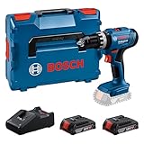 Bosch Professional 18V System Taladro Percutor a Batería GSB 18V-25 (Ø máx. del tornillo 10 mm, incl. 2 GBA 2.0Ah, GAL 18V-40, L-BOXX)