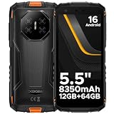 DOOGEERugged Fire3 Teléfono Movil irrompible Android 16,5.5' IPS HD+,8350mAh,12GB+64GB/2TB TF movil resistente,13MP+8MP,Octa Core,NFC/Face ID/GPS/OTG/3,5mm/Widevine L1/IP68&IP69/4G Dual SIM Smartphone