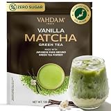 VAHDAM Matcha Vainilla En Polvo | 100g, Matcha Uji Y Vainilla | Té verde matcha japonés de Uji con vainilla de Madagascar, ideal para matcha latte, batidos y repostería