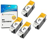 4 XL Negro Compatibles Kodak 30XL Cartuchos de Tinta para Kodak ESP C100, C110, C115, C300, C310, C315, C330, C360, 1.2, 3.2, 3.2S, Office 2100, 2150, 2170 AIO, Hero 2.2, 3.1, 4.2, 5.1 | 30B