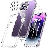 FLLAO 4 en 1 Funda para iPhone 14 Pro 6.1', Transparente