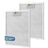 2pcs 320mmx260mm Filtro de Ventilación para Campana Extractora Universal | 5 Capas Filtro de Grasa para Campana Extractora Aluminio Malla Metal Metálico compatible con pestañas montaje inferior 12mm