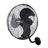 facula Ventilador de Pared Negro Aura 200 Vatios