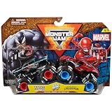 Monster Jam Pack 2 Monster Truck Marvel Venom vs Spiderman Coches +3