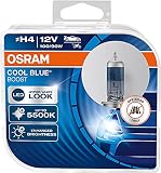 OSRAM COOL BLUE BOOST H4, halogen headlight lamp, 62193CBB-HCB, 12 V passenger car, duobox (2 units)