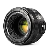 Yongnuo YN 50MM F1.8 Lente Objetivo (Apertura F/1.8) para Nikon DSLR Cámara Fotografía, Enfoque Automático de Gran Apertura + WINGONEER difusión