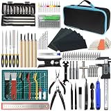 BILIPLE Kit de Accesorios para Impresora 3D, 176 Piezas Kit de Herramientas para Impresora 3D con Kit de Limpieza de Boquillas,Herramienta de Desbarbado,Calibrador,para Impresora 3D Limpieza y Acabado
