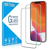 MAYtobe 2 Unidades Protector de Pantalla para iPhone 14/iPhone 13/13 Pro | Cristal templado de 6.1 pulgadas, dureza 9H, sin burbujas, antiarañazos, 0.33 mm, ultra transparente, compatible con fundas