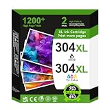 304 XL Cartuchos de impresión para HP 304 Sustitución,304XL Cartuchos Originales HP 304 Negro y de Color para HP Envy 5000 5030 5020 5010 5020 5032 für Deskjet 3750 3720 3730 3760 3762 2630 2620 2622