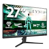 PHILIPS Evnia 27M2N3500AM Gaming Monitor 27 Pulgadas 180Hz Panel Fast VA, 1ms GtG, HDR10, (2560x1440 HDMI 2X 2.0 DP 1x 1.4) Gris Oscuro