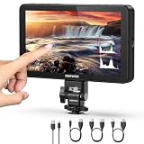 NEEWER Monitor de Campo de cámara F600 de 7 Pulgadas, Pantalla táctil IPS HD de 2400 nits, 1920 x 1080 con LUT 3D, Entrada y Salida HDMI 4K con Enfoque Pico DSLR Video Assist HDR, Soporte de Zapata