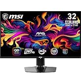 MSI mag 321UPX QD-OLED Monitor Gaming, 31,5' 4K UHD, 3840 x 2160 Quantum Dot OLED Panel, 240Hz / 0.03ms, 99% DCI-P3, ΔE≤2, DisplayHDR True Black 400, DP 1.4a, HDMI 2.1, USB Type-C
