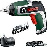 Bosch atornillador a batería compacto IXO set (7.ª generación; 3,6 V; 2,0 Ah; 5,5 Nm; adaptador de atornillado en ángulo; con cable micro USB; atornilla hasta 190 tornillos; en caja) – Amazon Edición