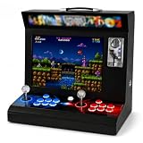 Máquina Arcade Tipo Bar Top 17” 4:3 | 9.800 Títulos Retro y 3D | 2 Jugadores con 6 Botones y Joysticks Arcade | Altavoces y Monedero Integrados | Compatible con hasta 4 Jugadores