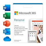 Microsoft 365 Personal | Suscripción anual o mensual | Para 1 PC o Mac, 1 tableta incluyendo iPad, Android, o Windows, además de 1 teléfono