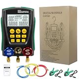 AC System Digital Manifold Gauge con 60 perfiles precargados, incluyendo para R134a R22 R12 R502 R410A R404A R32 R407C (B)