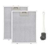 2 Piezas Filtros Campana Extractora 320x260mm, Filtro de Grasa de Aluminio de 5 Capas y 2 cepillos de alambre, Rejilla Campana Extractora Universal, Repuesto de Filtro para Campana de Cocina