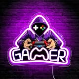 AOOTE Señal De Neón Gamer,Letrero de Neón,USB alimentado,Letrero De Neon LED Gaming para Decorar habitaciones de adolescentes,bares,cibercafés,clubes y salas juegos