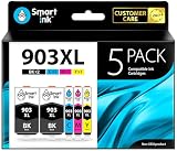 Smart Ink Reemplazo Compatible del Cartucho de Tinta para HP 903 XL 903XL High Yield 5 Pack (2 Black XL & C/M/Y) con tecnología de Chip avanzado Cartuchos para HP OfficeJet Pro 6950 6960 6970