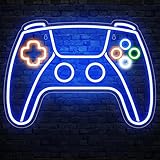 Letrero de Neon LED Gaming Personalizado Gamepad Forma de Pared, 9 Luces LED, Luces Led Gamer de Noche de Pared, Accesorios Decoracion Gaming para Habitación, Sala, Bar, Fiesta